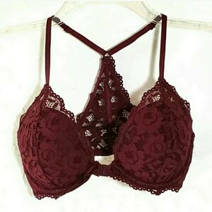 Victoria Secret Lace Racerback Bra Padded Underwire Bra